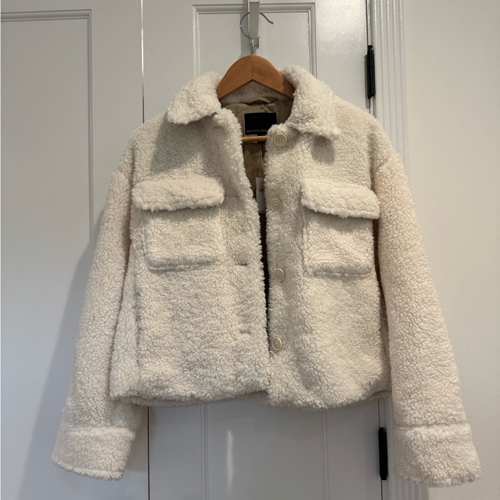 Banana Republic Sherpa Jacket, Size S, NWT